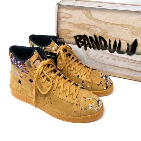 💖MEGA SALE💖Converse X Bandulu Shoes Men's Pro Leather Mid Honey Suede 169908C - Picture 3 of 9